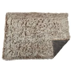 BOBBY Plaid ''Poilu'' Chien Bicolore Gris 100x70cm