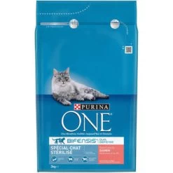 ONE Croquettes Chat Stérilisé : 3kg, Saumon