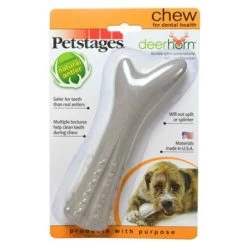 Petstages Jouet Chien Deerhorn : Taille M