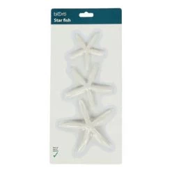 Déco étoile De Mer Blanc X3 : Résine, 16x35cm