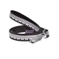 BOBBY Laisse Chien : Nylon, Gris, L.100xl.2,5cm