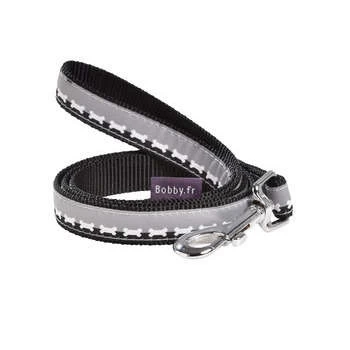 BOBBY Laisse Chien : Nylon, Gris, L.100xl.2,5cm