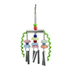 Jouet Carillon Pour Oiseau, Métal 10x26cm