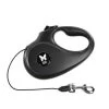 MARTIN SELLIER Laisse Retractable + Cordon S Noir 5M