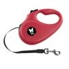 MARTIN SELLIER Laisse Retractable + Sangle M Rouge 5M