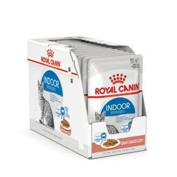 ROYAL CANIN Lot 12 Sachets En Sauce Indoor Pour Chat 85 G
