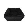 Coussin Carré Doux Noir Pour Chien S