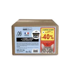 Pâtées Cuisinées N°6 Cabillaud/crevette 8x80g